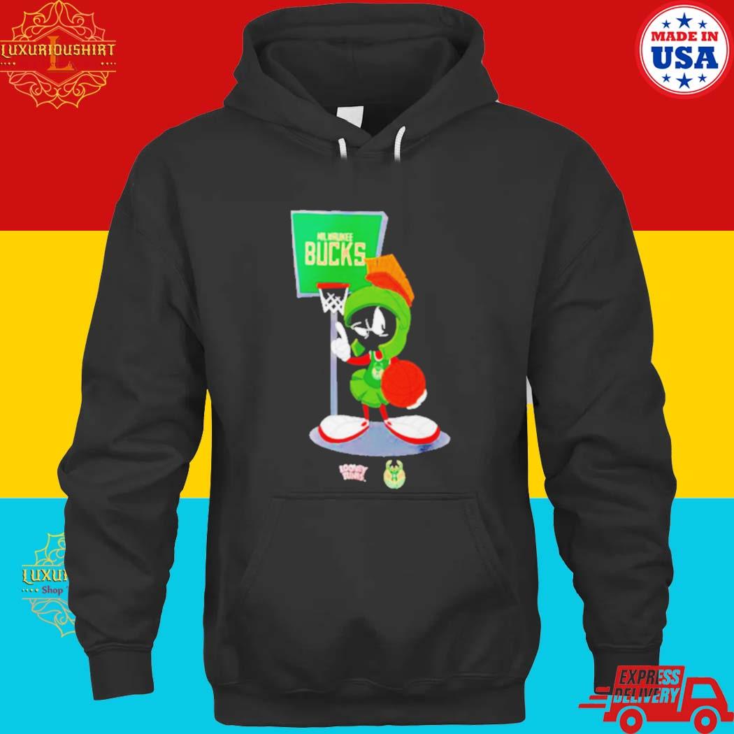 Official milwaukee Bucks Looney Tunes Marvin The Martian Shirt hoodie