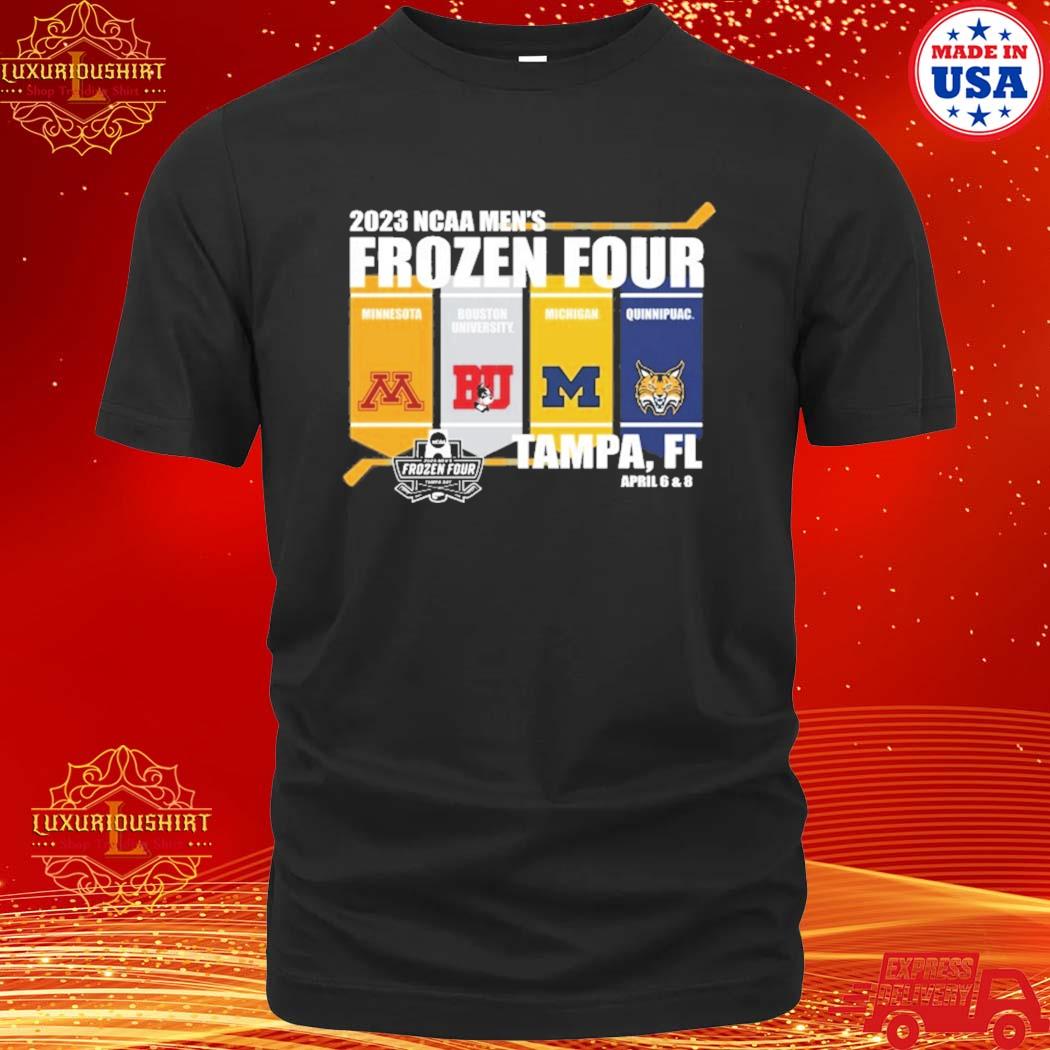 Luxurioushirt Official 2023 Ncaa Men’s Frozen Four Tampa 4 Teams Flag