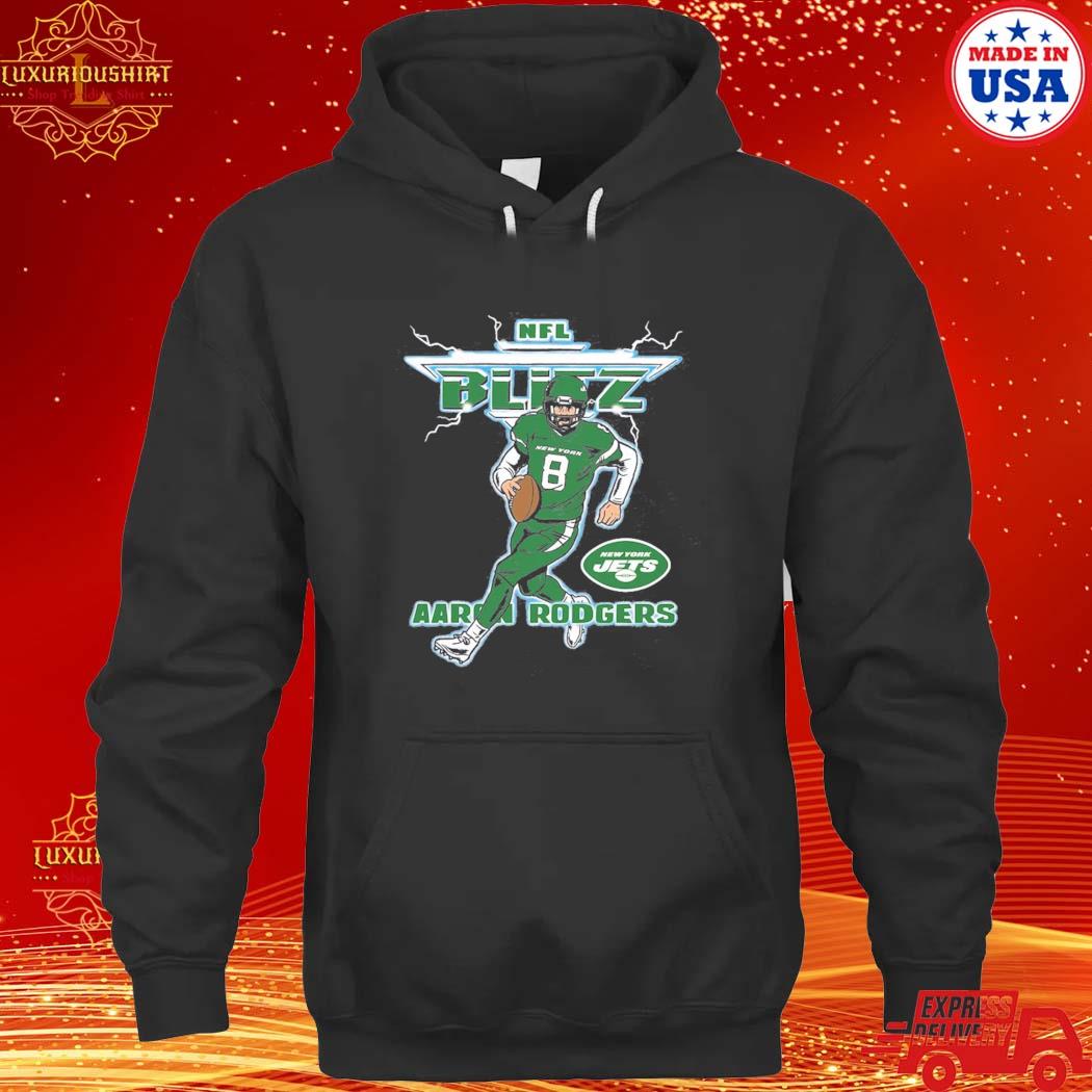 Official Aaron Rodgers New York Jets Homage Blitz T-Shirt hoodie