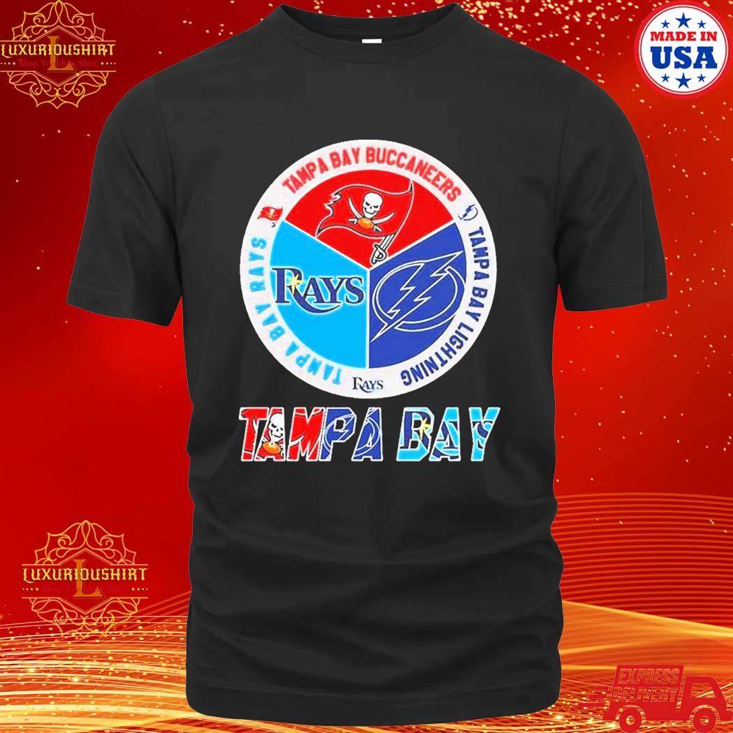 Official Tampa Bay Sports Teams Logo Rays Bucs And Lightning Shirt