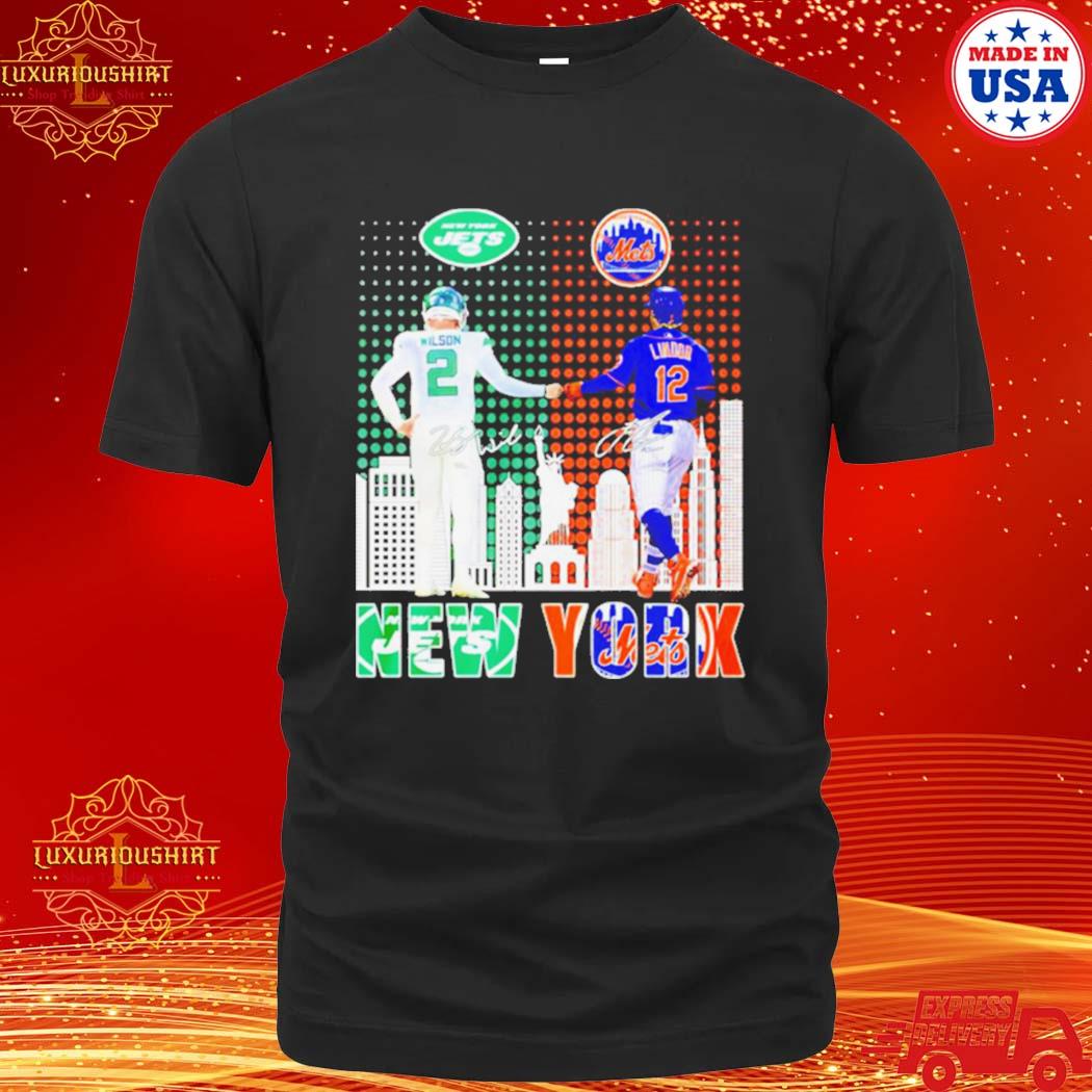 Official zach Wilson New York Jets And Francisco Lindor New York Mets Signature Shirt