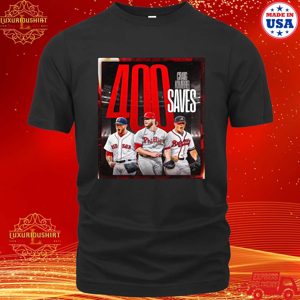 Official Craig Kimbrel Becomes The 8Th Reliever Ever To Reach 400 Saves In Mlb Vintage shirt