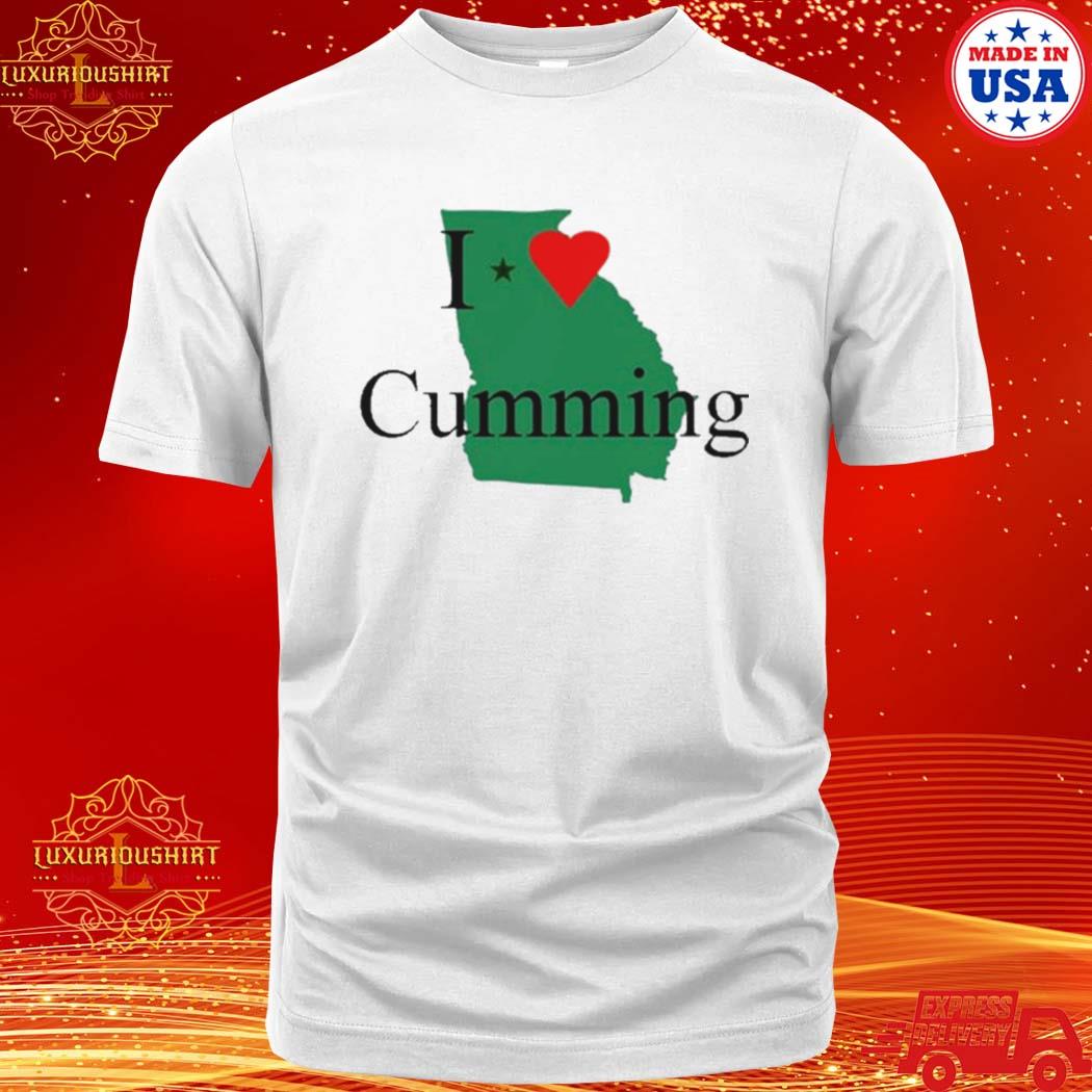 Official i love Cumming Georgia map Shirt