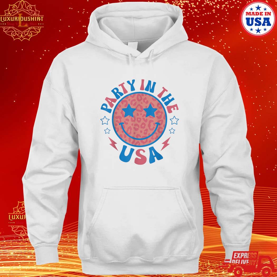 Official party in the USA 4th of July Preppy Smile T-Shirt hoodie