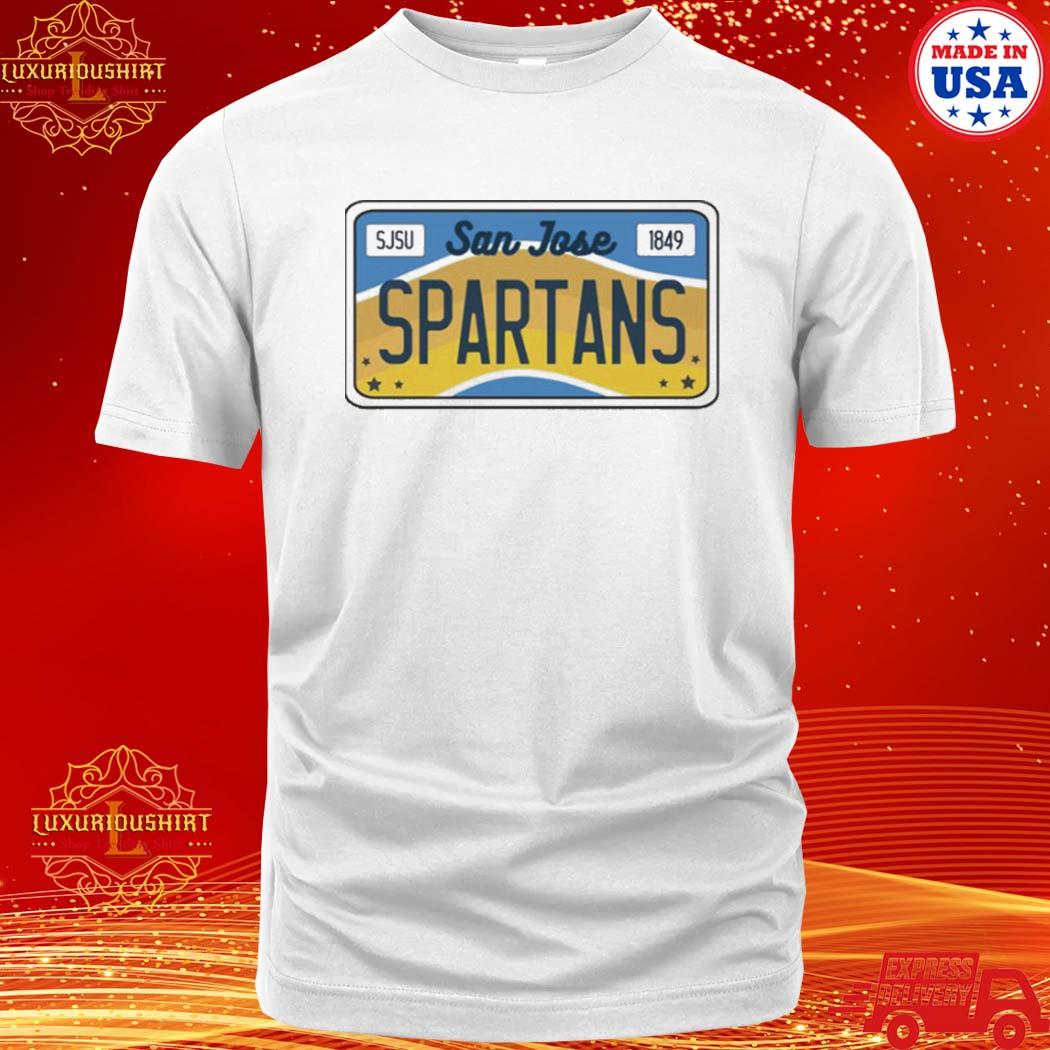 Official sjsu License Plate San Jose State shirt