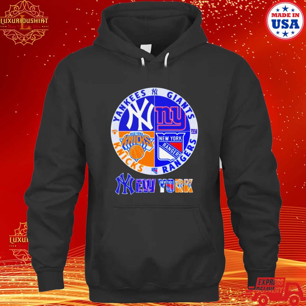 New York Knicks New York Rangers New York Yankees New York Giants heart  logo 2023 shirt, hoodie, sweater, long sleeve and tank top