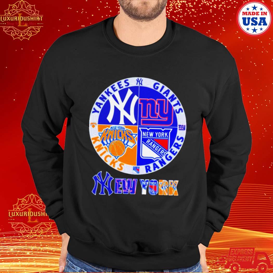 New york knicks rangers yankees giants heart 2023 shirt, hoodie, longsleeve  tee, sweater