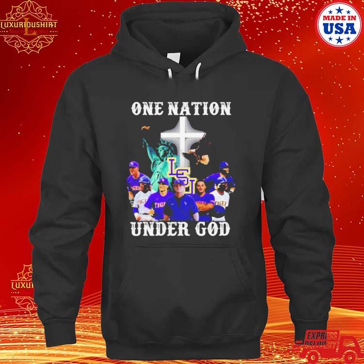 Official one Nation Under God LSU Tigers 2023 Shirt hoodie