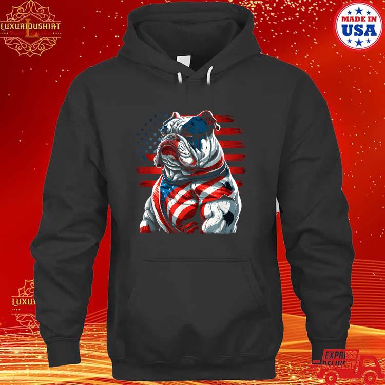 Official Patriotic Dog 4th of July Bulldog Lover T-Shirt hoodie