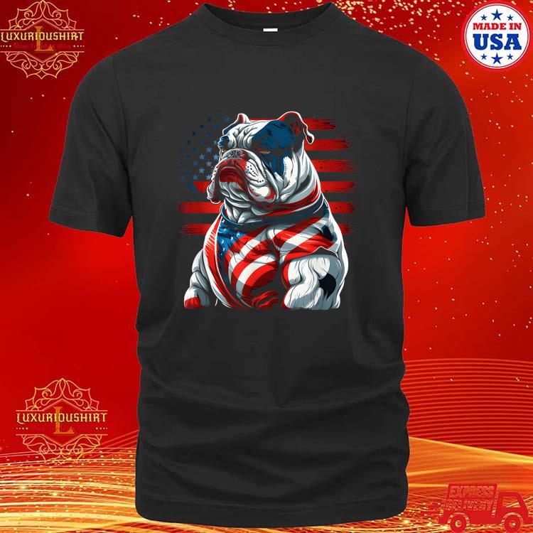 Official Patriotic Dog 4th of July Bulldog Lover T-Shirt