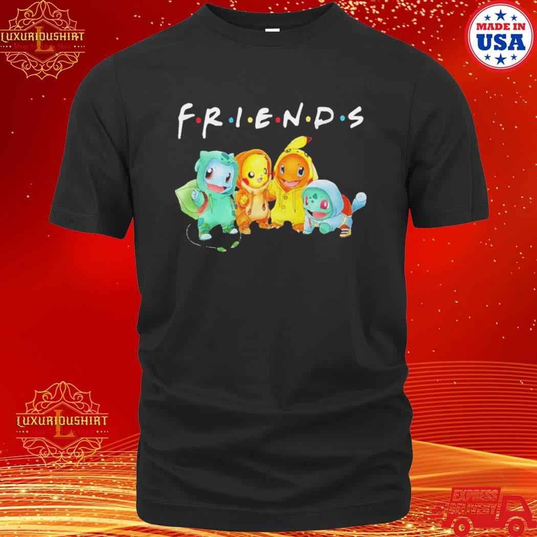 Official pikachu Bulbasaur Charmander Squirtle Anime Pokemon shirt