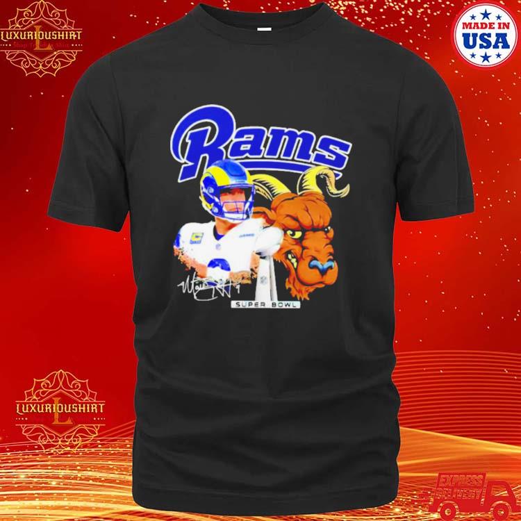 Official rams John Wolford Goat Super Bowl T-Shirt