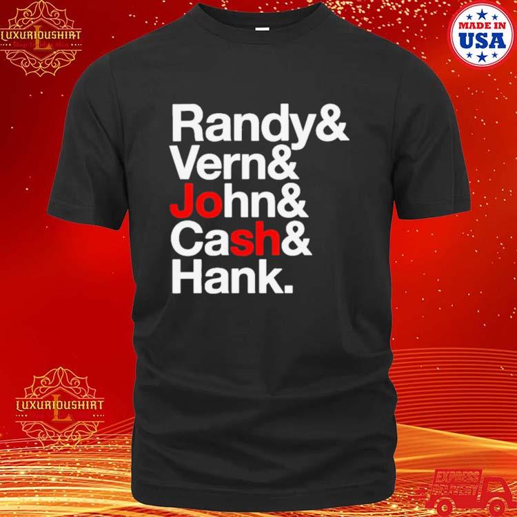 Official randy Vern John Cash Hank Shirt