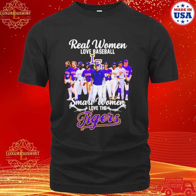 Official real Women Love Baseball Smart Women Love The Tigers 2023 National Champions shirt