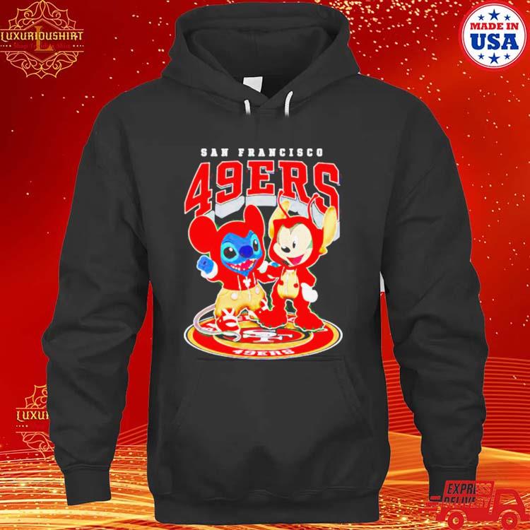 Official san Francisco 49ers Baseball Stitch And Mickey Shirt hoodie