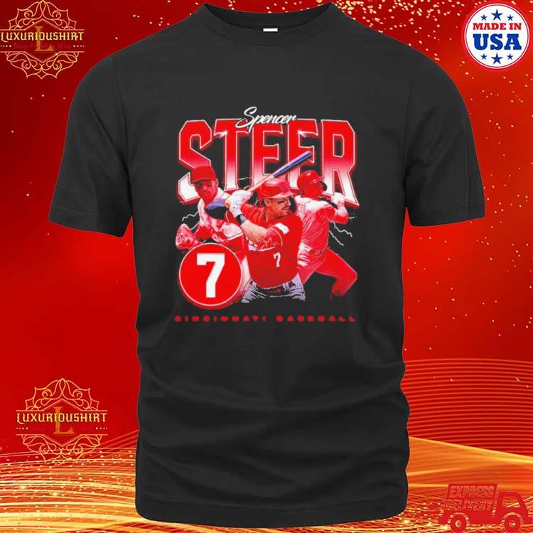 Official spencer Steer Cincinnati Baseball Retro 90s shirt