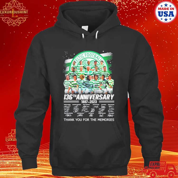 Official Celtic Football 136 Th Anniversary 1887 2023 Thank You For The Memories Signatures Shirt hoodie