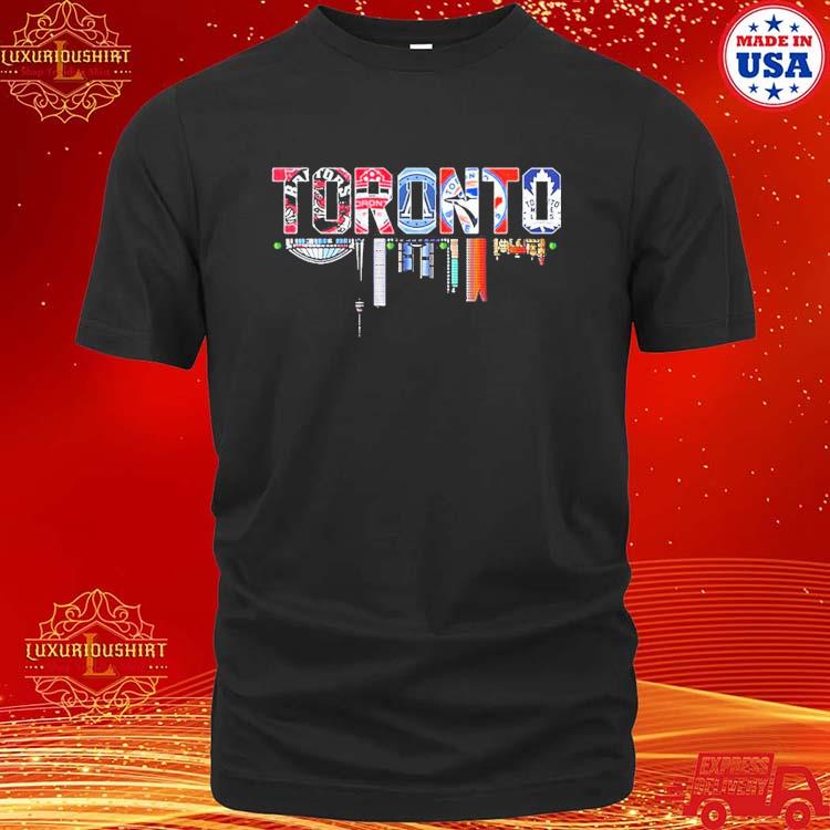 Official City Toronto Skyline Sports Teams Retro Shirt