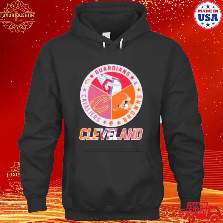 Official Cleveland Guardians Cleveland Browns Cleveland Cavaliers Champions Logo 2023 Shirt hoodie