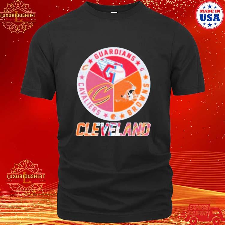 Official Cleveland Guardians Cleveland Browns Cleveland Cavaliers Champions Logo 2023 Shirt