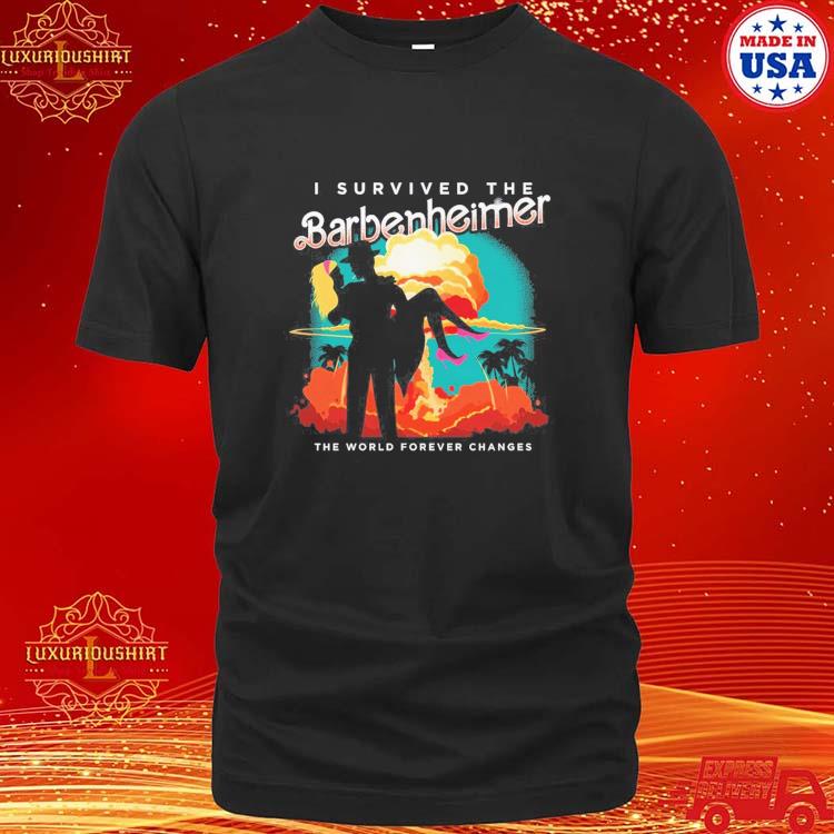 Official Cowboy And Lover I Survived The Barbenheimer The World Forever Changes T-shirt