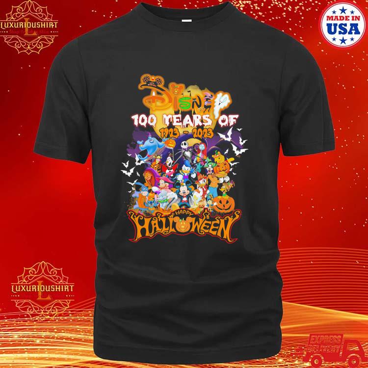 Official Disney 100 Years Of 1923 2023 Happy Halloween T-shirt