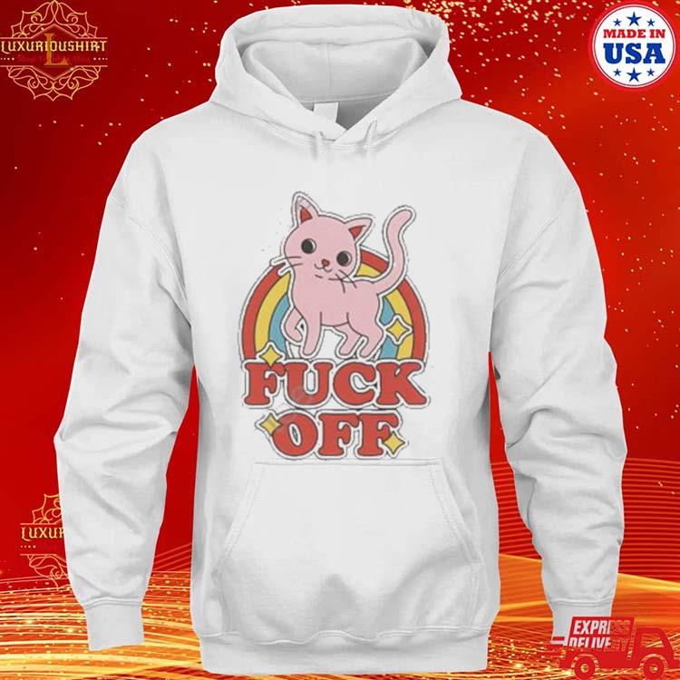 Official Fuck Off Cat Kitten Rainbow Shirt hoodie