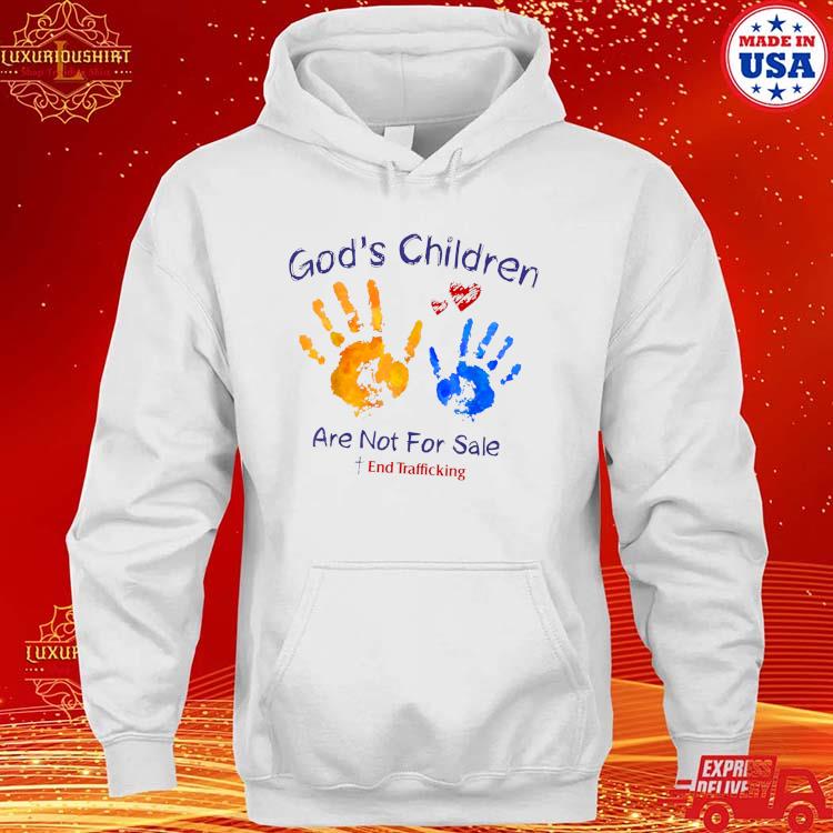 Official God's Children Are Not For Sale Hand Prints T-Shirt hoodie