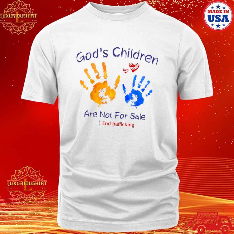 Official God's Children Are Not For Sale Hand Prints T-Shirt