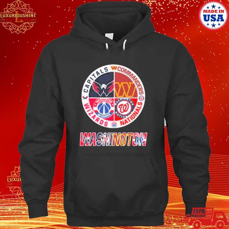 Official Washington Sports Teams Capitals, Commanders, Nationals And Wizards Shirt hoodie