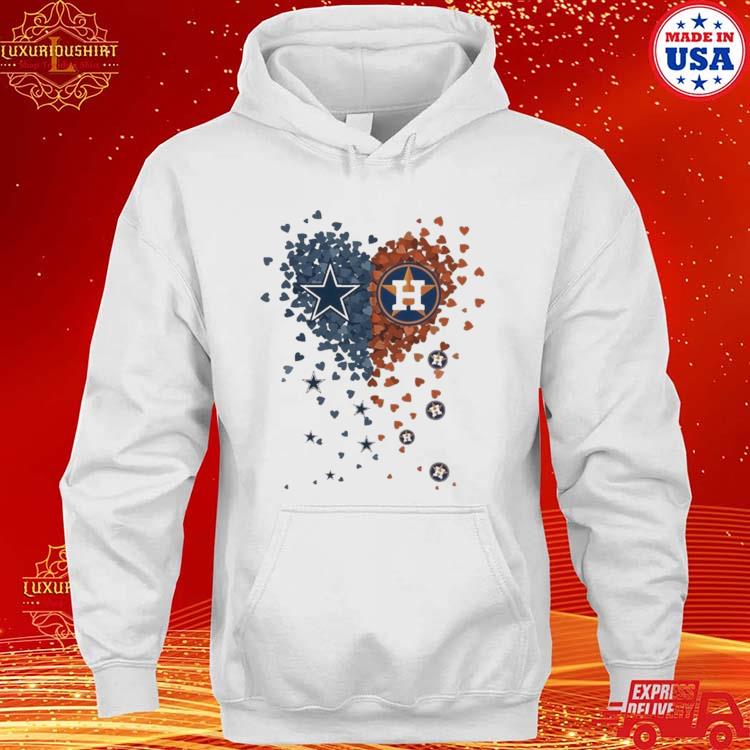 Unique Dallas Cowboys Houston Astros Tiny Heart Shape T-shirt