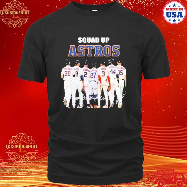 Official houston Astros Squad Up Astros Teams Signatures shirt, hoodie,  tank top, sweater and long sleeve t-shirt