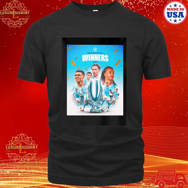 Official Manchester City Team Uefa Super Cup Winner 2023 T-shirt