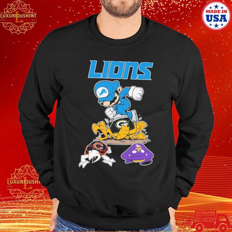 Mario Detroit Lions Stomp Green Bay Packers Chicago Bears And Minnesota  Vikings Shirt, hoodie, sweater, long sleeve and tank top