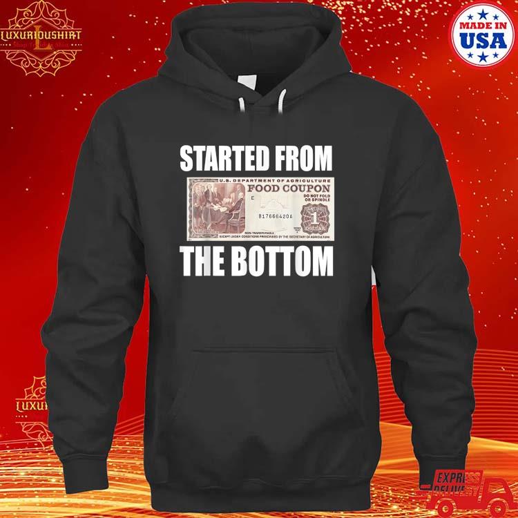 Official Started From The Bottom Food Stamp Coupon T-s hoodie