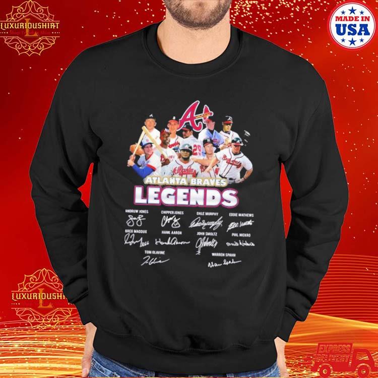 Official atlanta braves legends signatures T-shirt, hoodie, sweater, long  sleeve and tank top