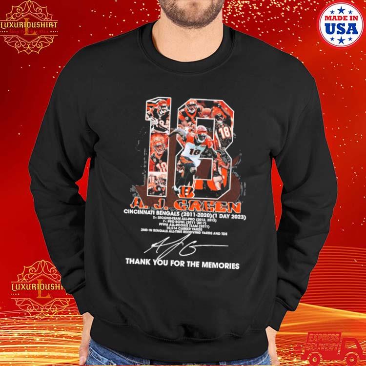 A J Green Cincinnati Bengals 2011 – 2020 Thank You For The Memories  T-Shirt, hoodie, sweater, long sleeve and tank top