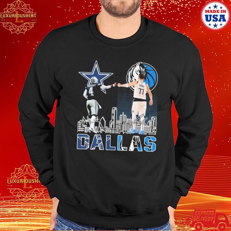 Official dallas Cowboys Prescott And Mavericks Doncic City Champion Shirt,  hoodie, sweater, long sleeve and tank top