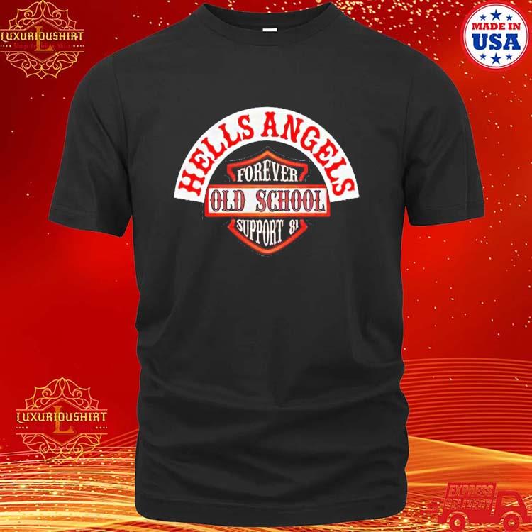 Official Hells Angels Forever Old School Support 8 Logo T-shirt