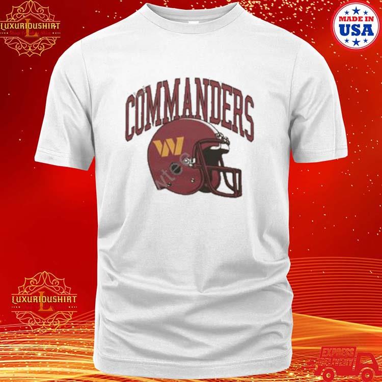 Washington Commanders Helmet T-Shirt from Homage. | Officially Licensed Vintage NFL Apparel from Homage Pro Shop.