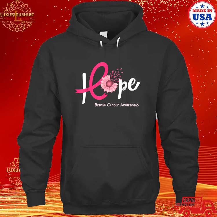 Official Hope Breast Cancer Pink Ribbons Sunflower October T-s hoodie