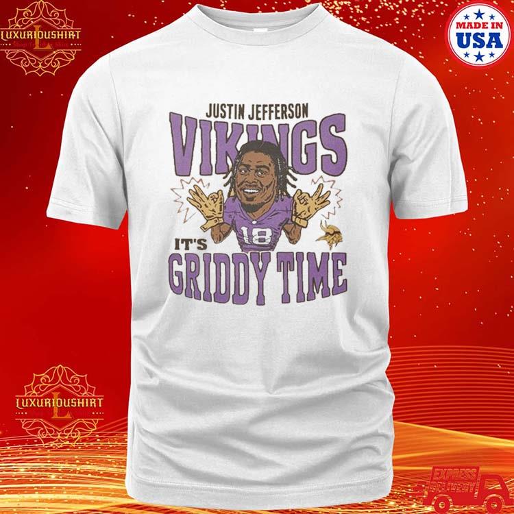 Official Minnesota Vikings Justin Jefferson Its Griddy Time Shirt, hoodie,  sweater, long sleeve and tank top