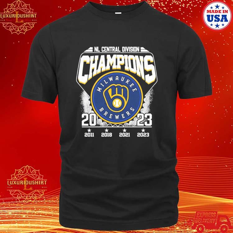 Official Nl Central Divison Champions Milwaukee Brewers 2011 2018 2021 2023 Shirt