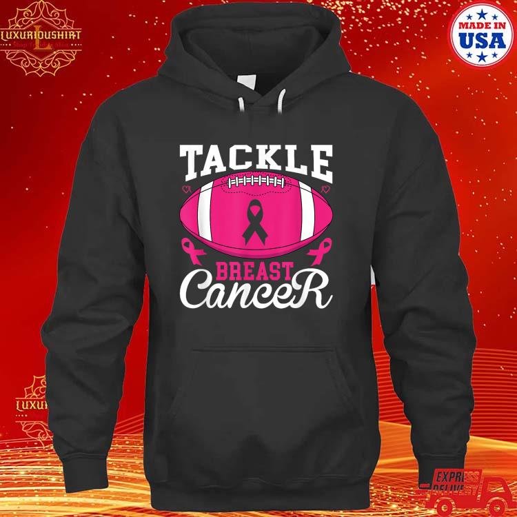 Official Tackle Football Pink Ribbon Breast Cancer Awareness T-Shirt hoodie