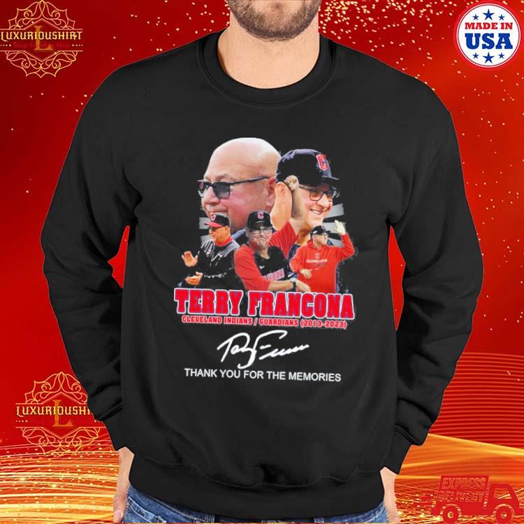 Terry Francona Cleveland Indians Guardians 2013 – 2023 Thank You For The  Memories T-shirt - Shibtee Clothing