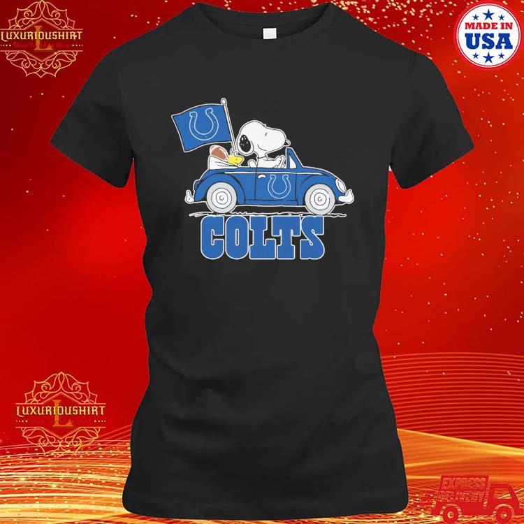 Official Snoopy and Woodstock drive Car Colts football shirt, hoodie,  sweater, long sleeve and tank top