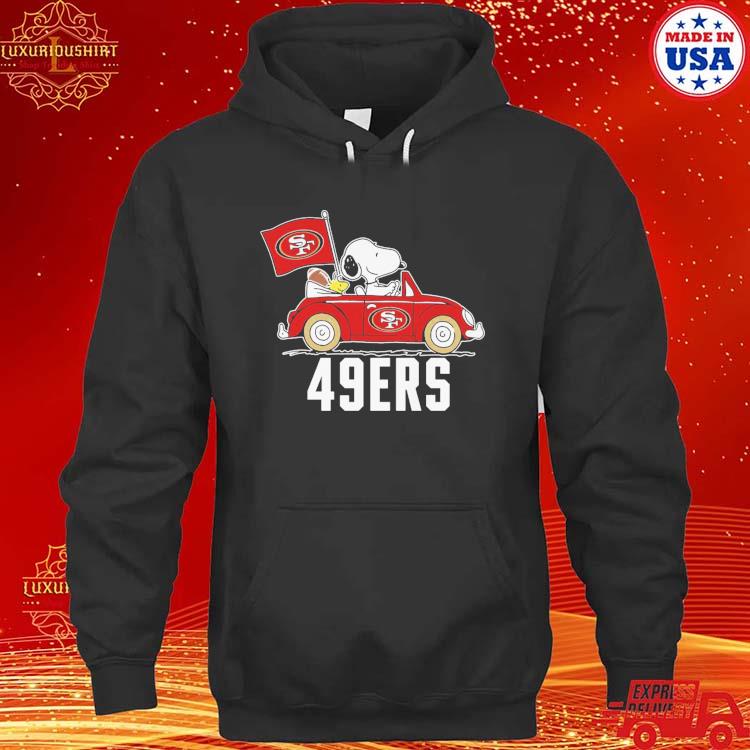 Snoopy and Woodstock drive car San Francisco 49Ers shirt, hoodie