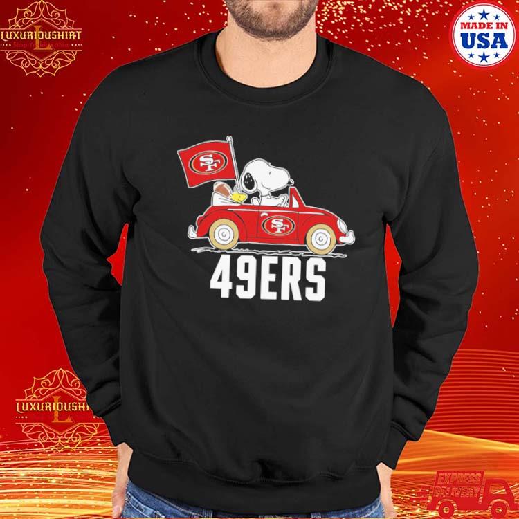 Snoopy And Woodstock San Francisco 49ers Driving Car 2023 shirt