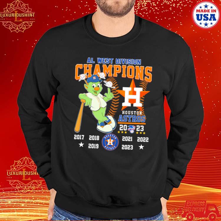 Houston Astros Al West Division Champions 2023 mascots shirt, hoodie,  sweater, long sleeve and tank top