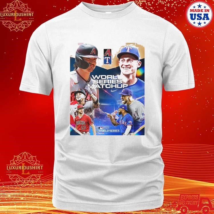 Official Arizona Diamondbacks vs Texas Rangers 2023 World Series Champions Matchup Shirt